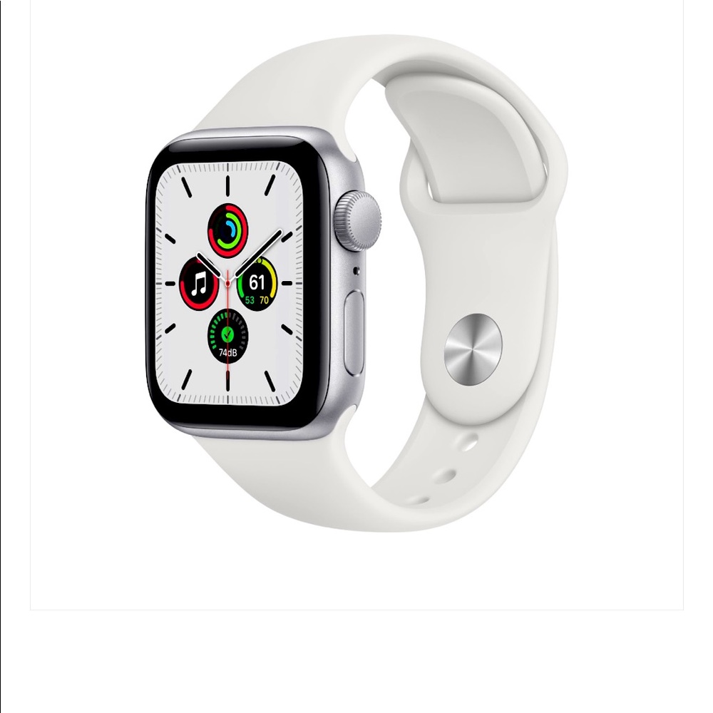 Apple Watch SE 40mm Silver Alum White Sport Band GPS MYDM2LL/A